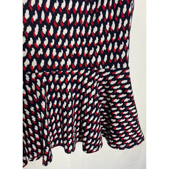 Eri + Ali Women's Sleeveless Top Size Small Geometric Red Navy White - Picture 4 of 6